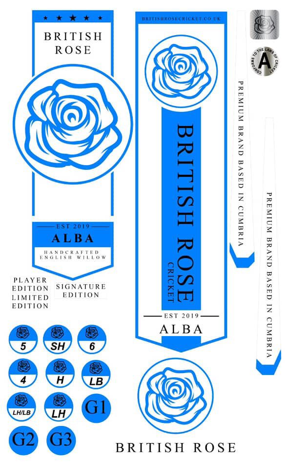 Alba Cricket Bat Labels