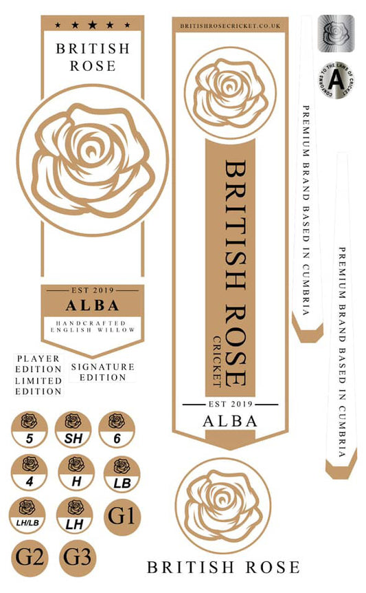 Cricket Bat Labels - Alba Range