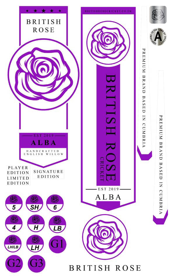 Alba Cricket Bat Labels