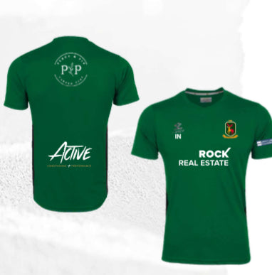 Shrey Pro Performance Training Shirt (Green) - Inc. Sponsor Embellishments - Toft CC Customised